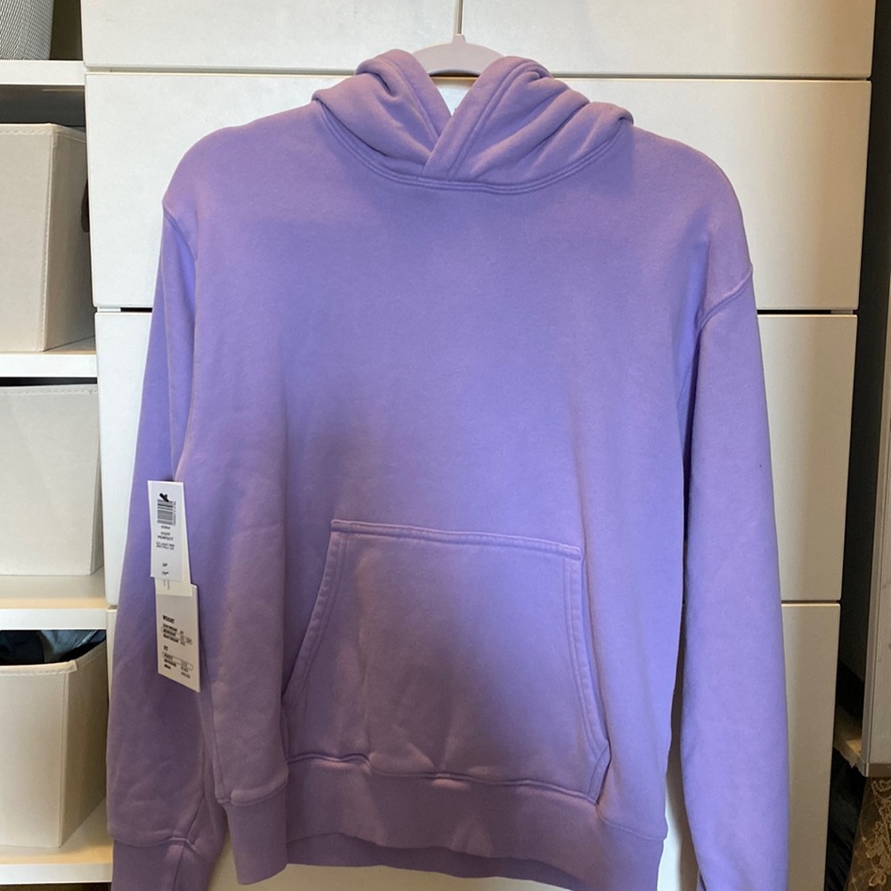 ARITZIA COZY PERFECT SWEATSHIRT - GR LIGHT IRIS